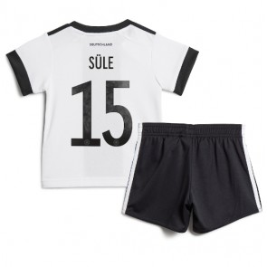 Německo Niklas Sule #15 Dětské Domácí dres komplet MS 2022 Krátký Rukáv (+ trenýrky)